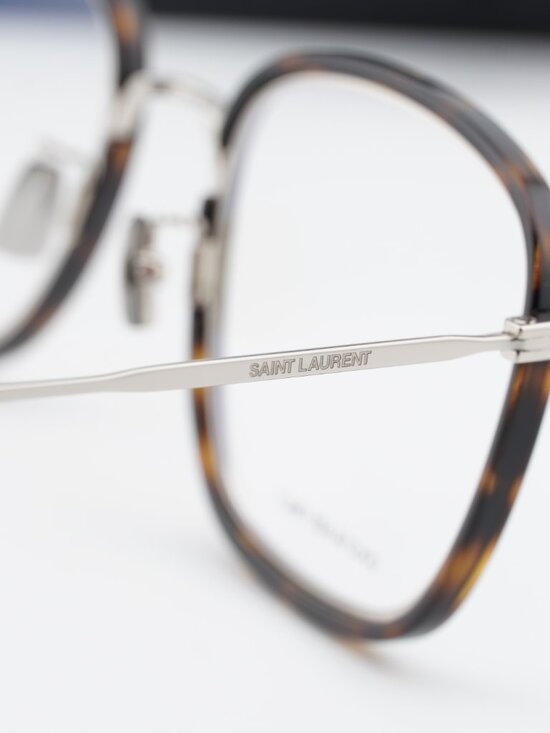 Saint Laurent SL440/F OPT 002 Square Eyeglasses 54mm – Havana main image 11